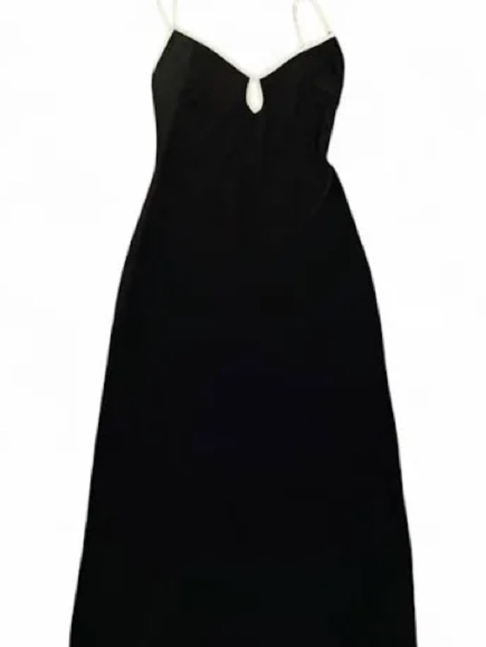 Abercrombie & Fitch Black Strapless Maxi Dress with Keyhole Detail